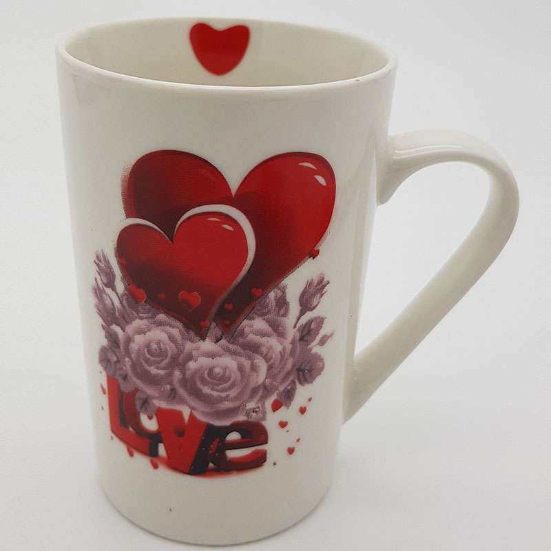 Valentines day Mug & Rose Gift Set - Purple