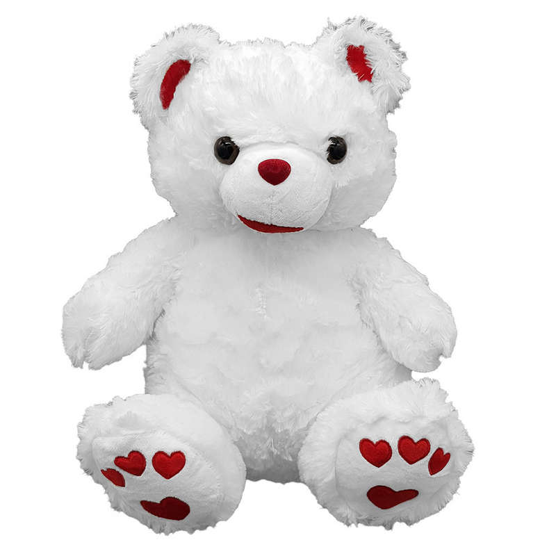 30cm Happy Valentines Day Small Teddy Bear With Zip - Polar Hearts