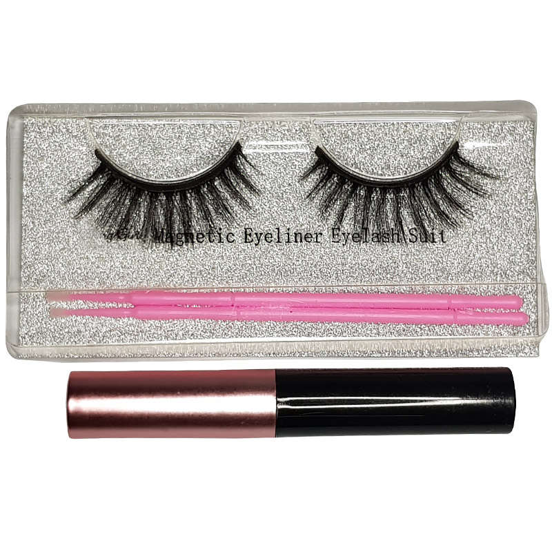 Magnetic Fake / False 3D Eye Lashes with Eyeliner & Micro Lash Brushes