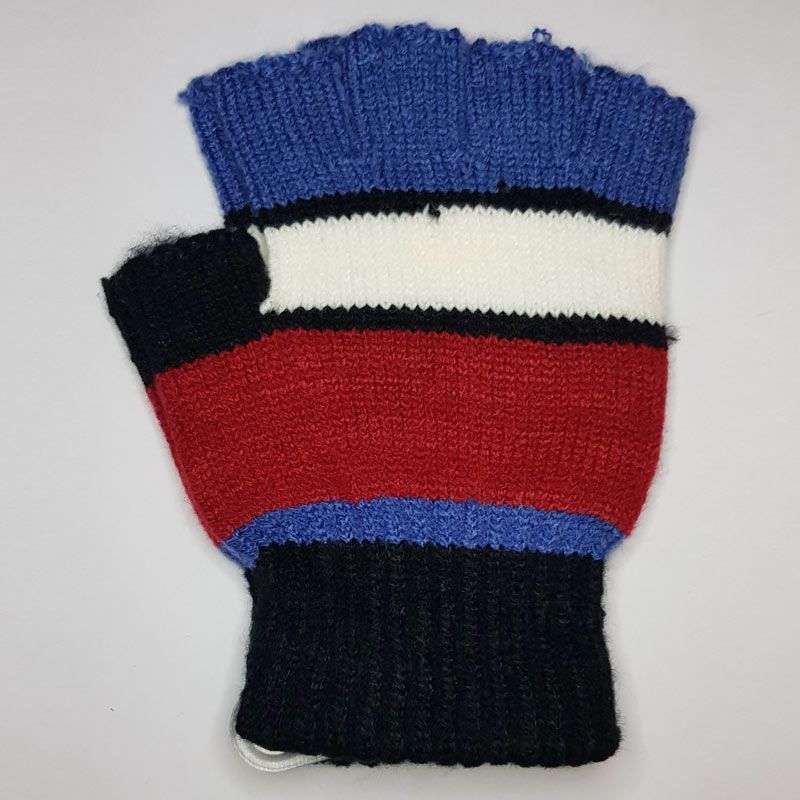 Fingerless Gloves - Red Stripe