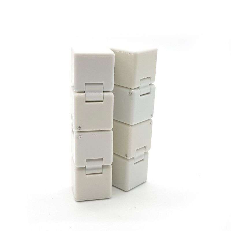 Bufftee Infinity Cube Fidget- Folding Magic Cube - Tesseract White