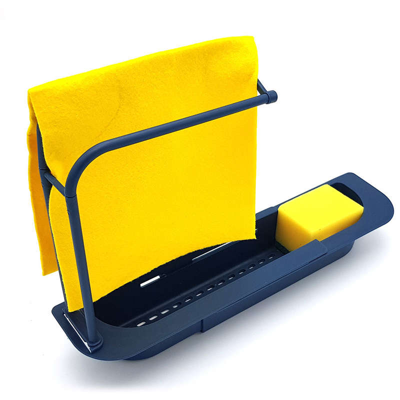 Adjustable Kitchen Sink Shelf with Handy Cloth & Super Scourer