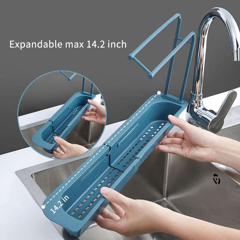 Adjustable Kitchen Sink Shelf with Handy Cloth & Super Scourer