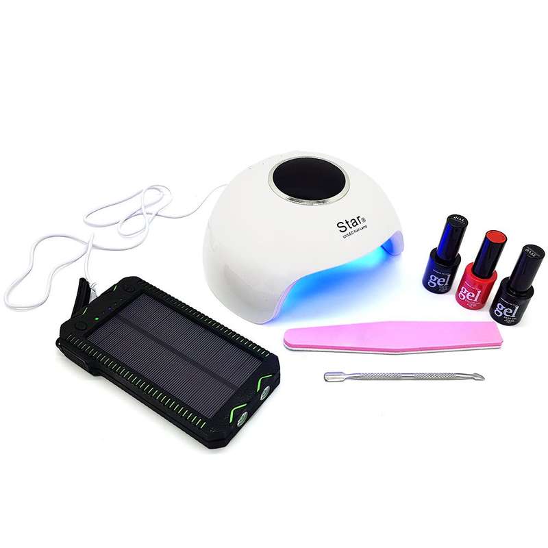 Load Shedding Gel Nail Polish Starter Kit & UV LED Gel Nail Lamp