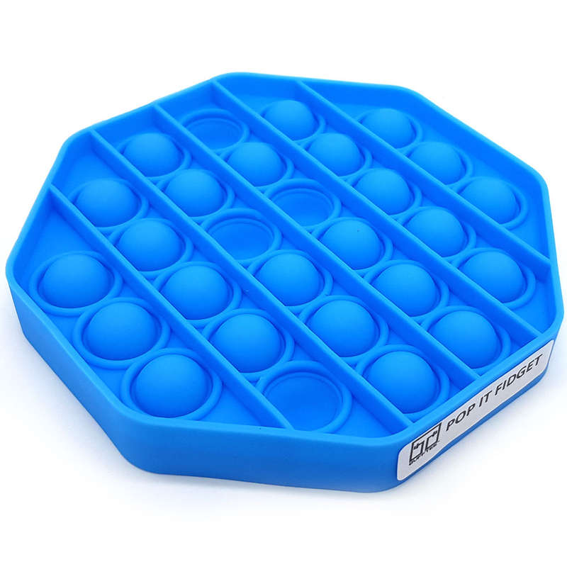 Pop It Fidget Toy -Popping Bubble Game- Blue