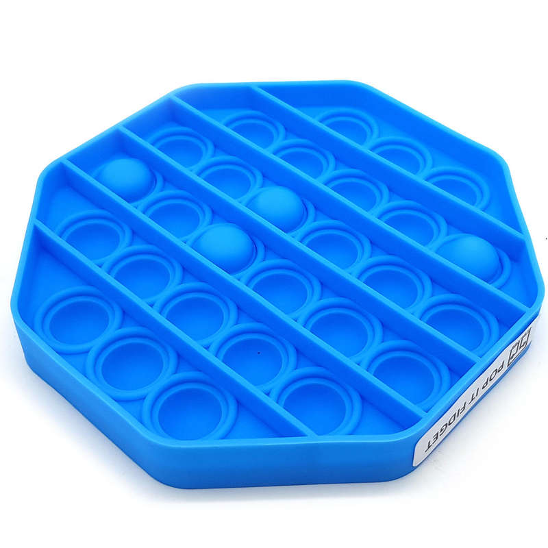 Pop It Fidget Toy -Popping Bubble Game- Blue