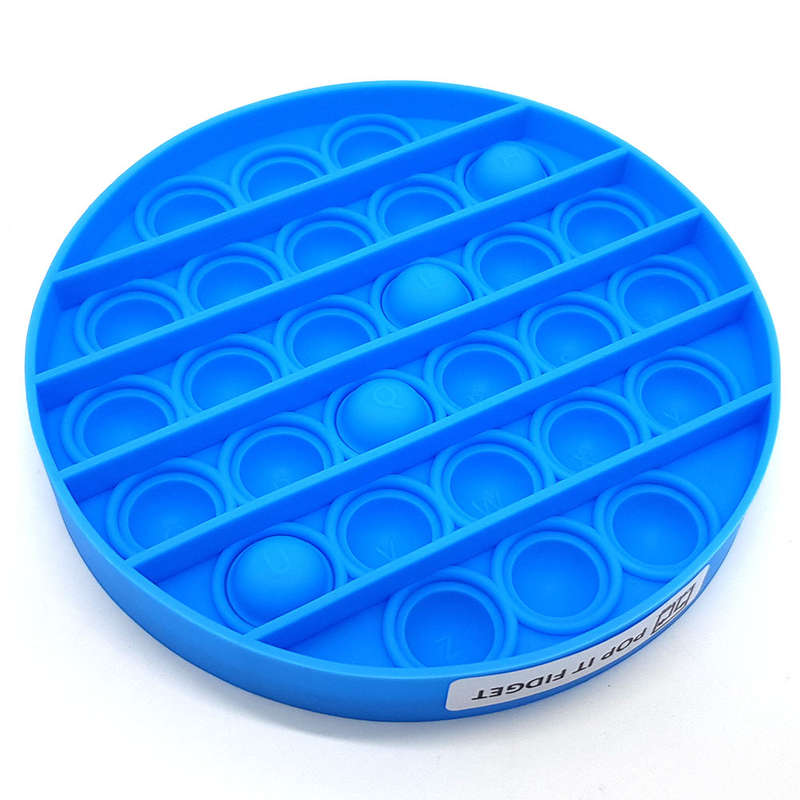 Pop It Fidget Toy -Popping Bubble Game- Blue Circle