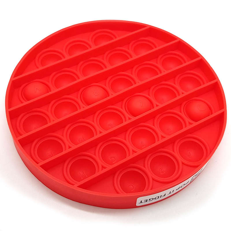 Pop It Fidget Toy -Popping Bubble Game- Red Circle