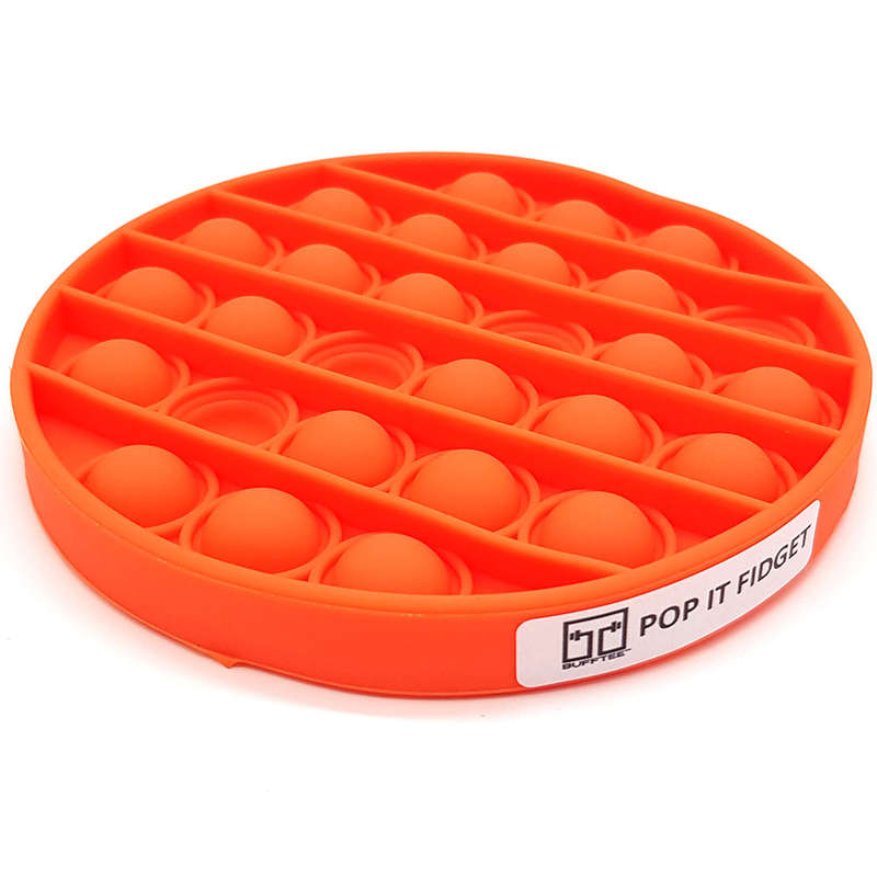 Pop It Fidget Toy -Popping Bubble Game  Orange Circle