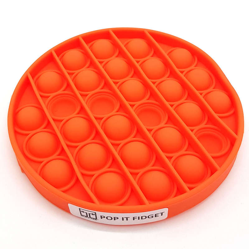 Pop It Fidget Toy -Popping Bubble Game  Orange Circle