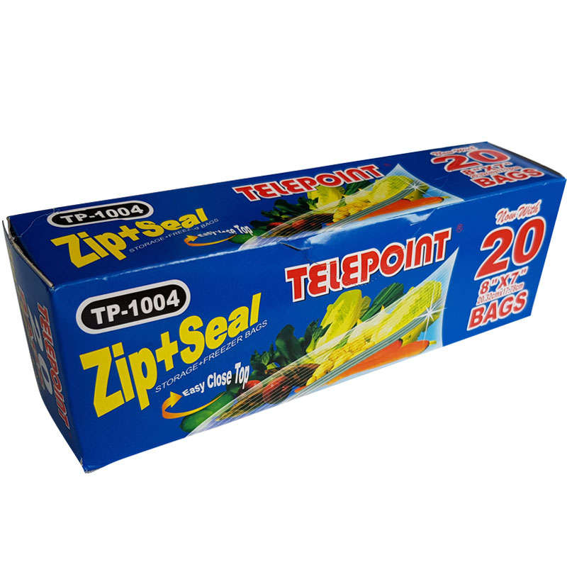 100 Zip & Seal Storage & Freezer Bags - 20cm x17cm