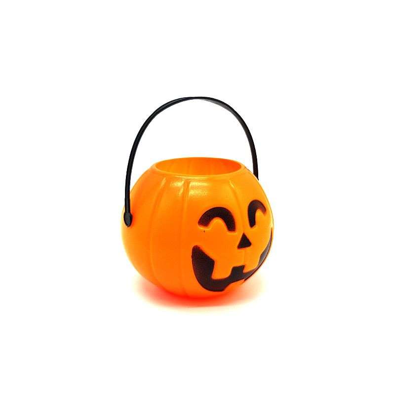 Bufftee Halloween Pumpkin Tiny Trick or Treat Bucket