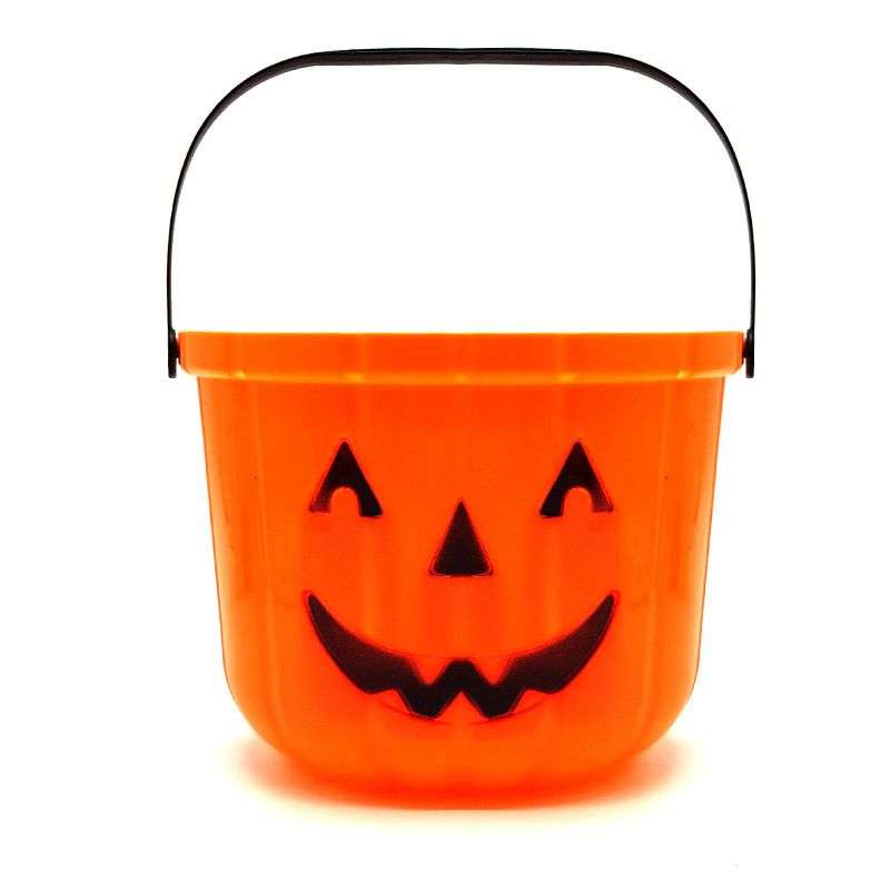 Bufftee Halloween Pumpkin Large Trick or Treat Bucket