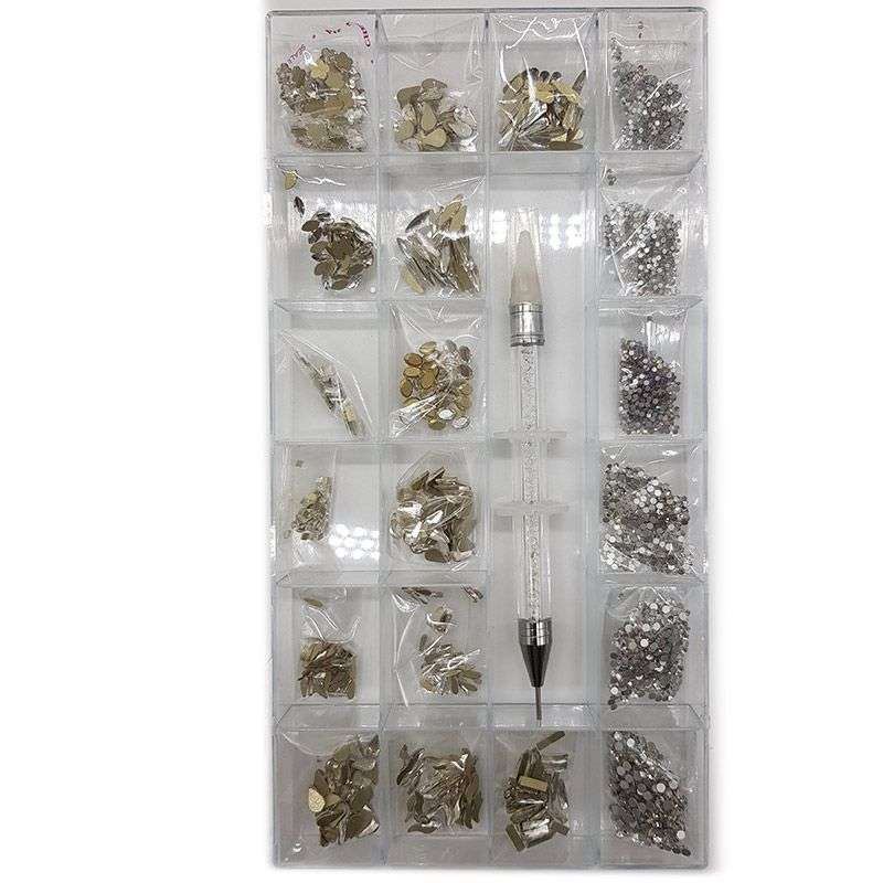 purpleX Crystal Rhinestones Nail Art Gems With Placing Pen Tool