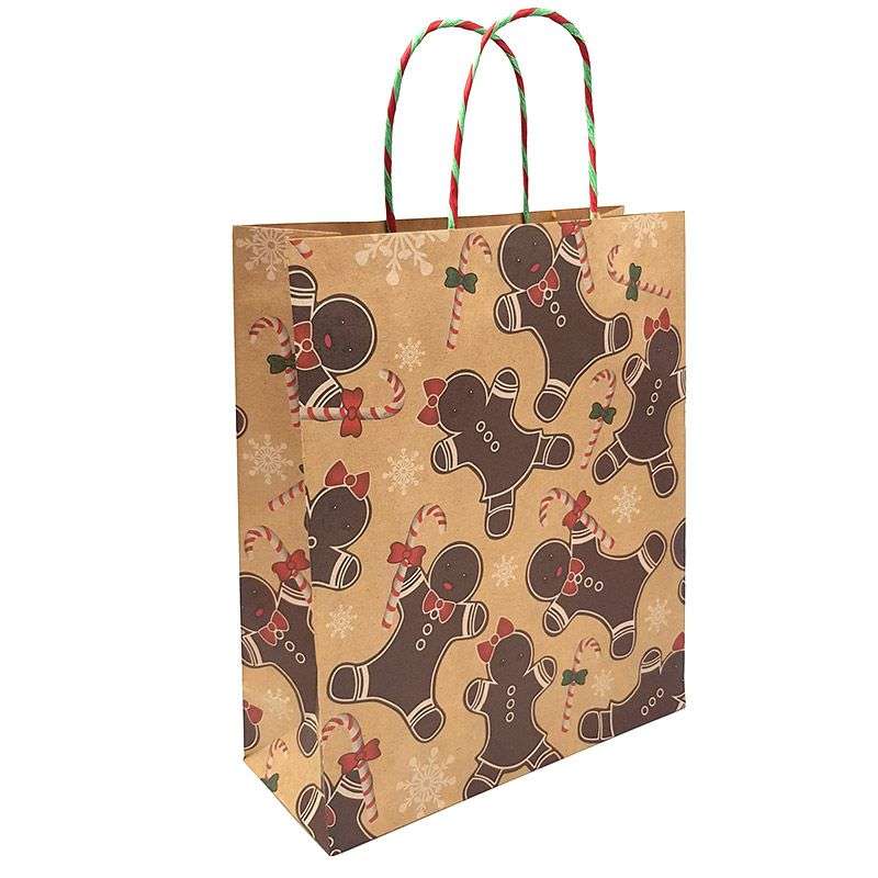 Bufftee Big Ginger Bread Man Christmas Gift Bag Secret Santa - Gift Packet