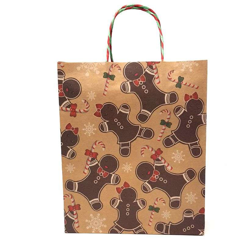 Bufftee Big Ginger Bread Man Christmas Gift Bag Secret Santa - Gift Packet