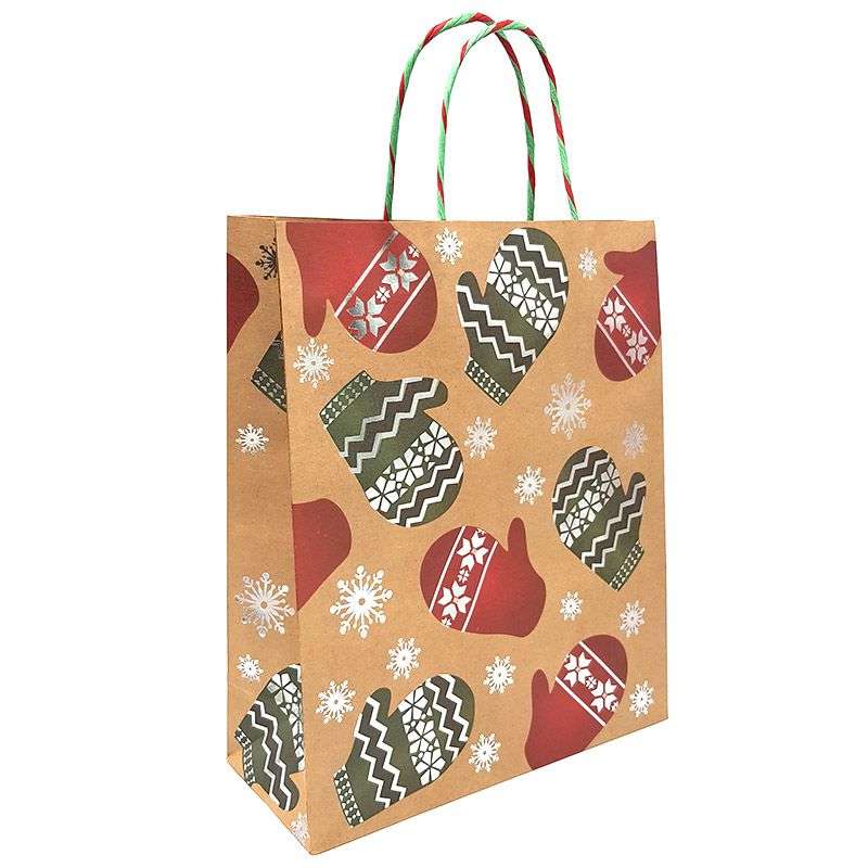 Bufftee Large Christmas Gift Bag Secret Santa - Mittens Big Gift Bag