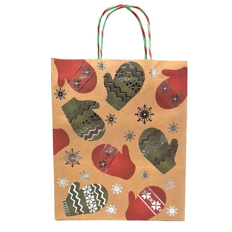 Bufftee Large Christmas Gift Bag Secret Santa - Mittens Big Gift Bag