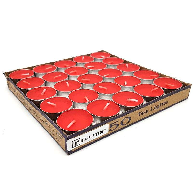 Bufftee Pack of 50 Deepavali - Diwali Mini Candles - Mini Diyas -Tea Lights