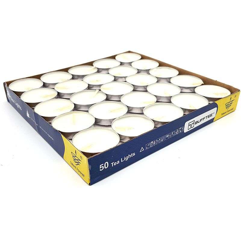 Bufftee Pack of 50 Deepavali - Diwali Mini Candles - Mini Diyas -Tea Lights
