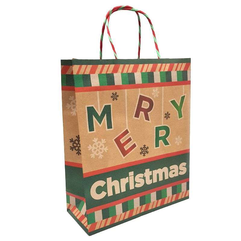 Bufftee Large Christmas Gift Bag Secret Santa -Merry Xmas Gift Packet