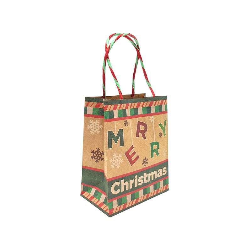 Bufftee Tiny MERRY Christmas Gift Bag Secret Santa - Small Gift Packet