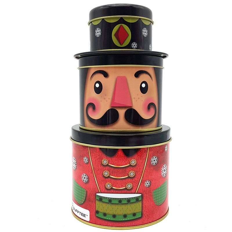 Bufftee 3 Layer Small Christmas Nutcracker Storage Jar