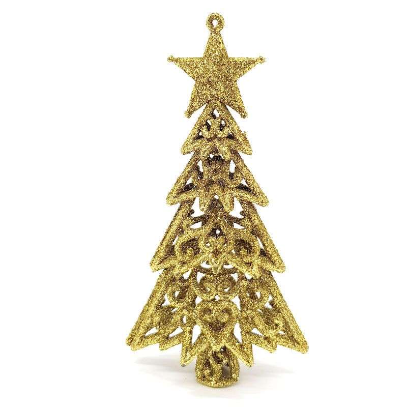 Bufftee Christmas Tree Star  2 in 1 Bauble & Christmas Star - 2pc Gold Dust