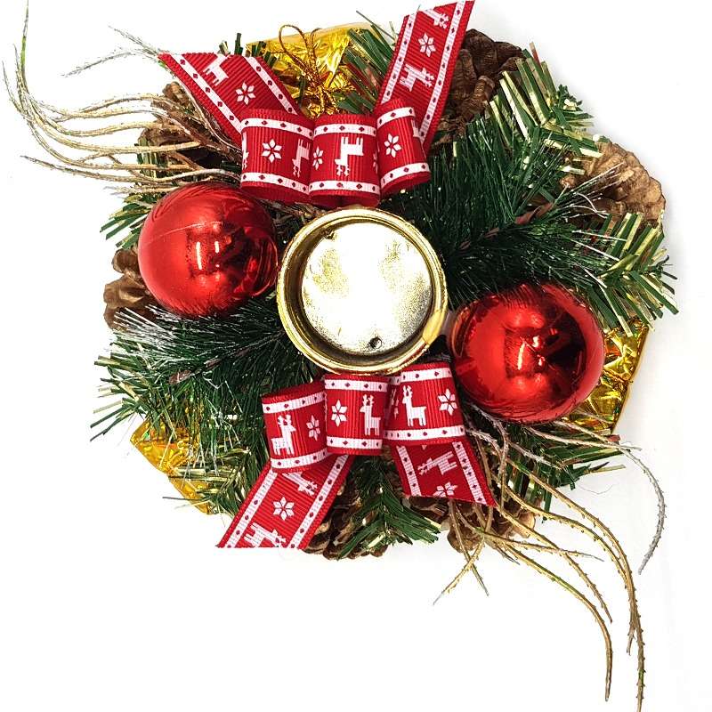 Bufftee Christmas Centerpiece With Candle Holder-Medium