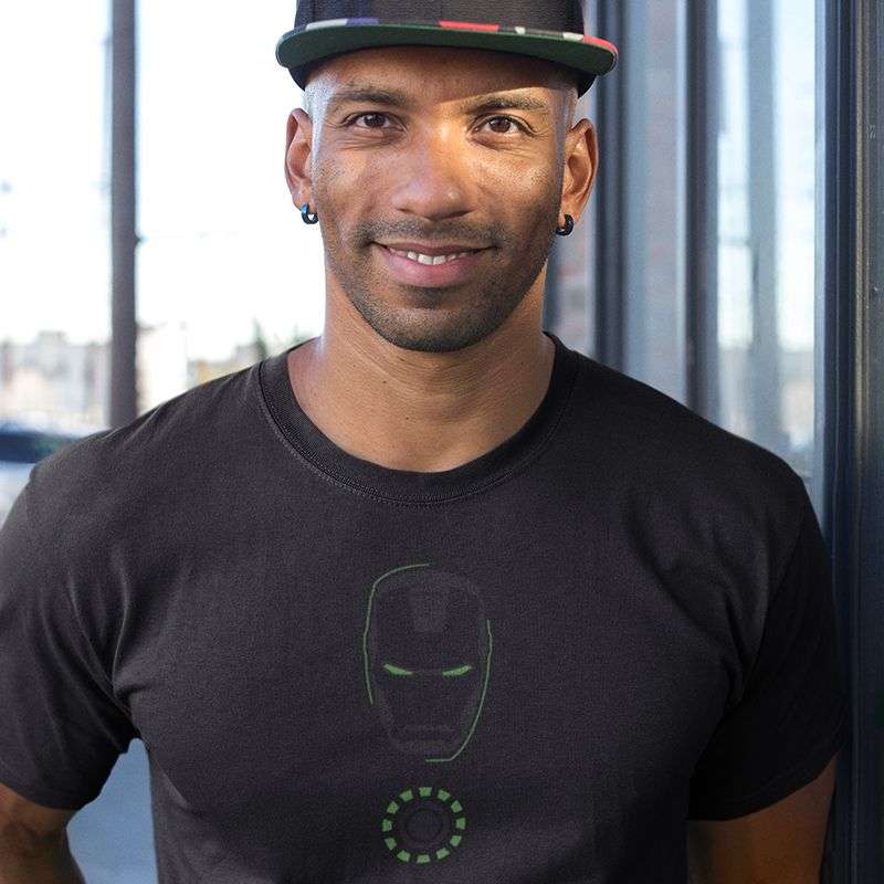Bufftee Glow In The Dark Iron Man T-Shirt Unisex - Toxic Glow