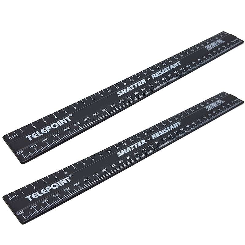Telepoint Shatter Resistant Ruler- 2 Pack