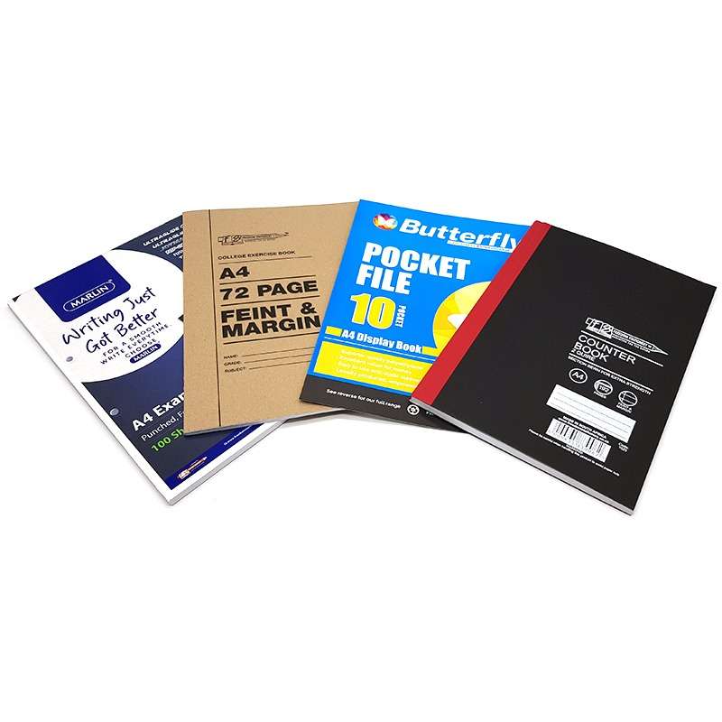 Exam Pad, Pocket File, Soft & Hard Cover Exercise book School Set