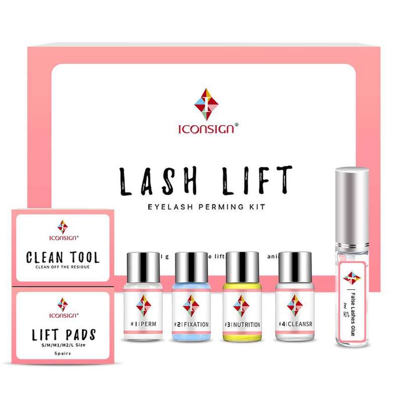 Eyelash Perming Kit Eyebrow stickers & Spoolie Brush