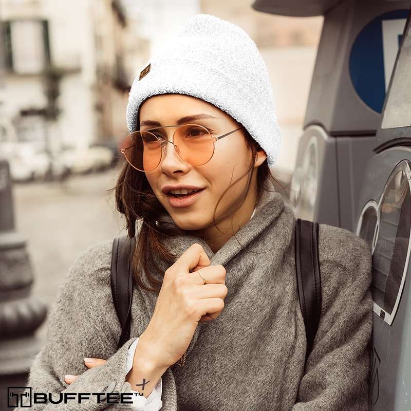Bufftee Winter Warm Knitted Beanie Thick Cuff- Snow Avalanche