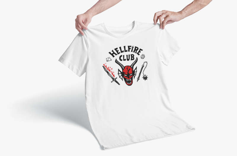 Bufftee Hawkins High Hellfire Club Stranger Things T-Shirt - Unisex Tee