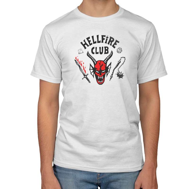 Bufftee Stranger Things T-Shirt Glow in the Dark The Upside Down -Unisex