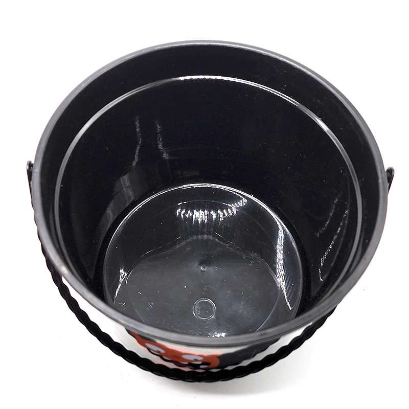 Halloween Monsters & Vampire Picture Trick or Treat Candy Bucket - Sweet Bowl-Black