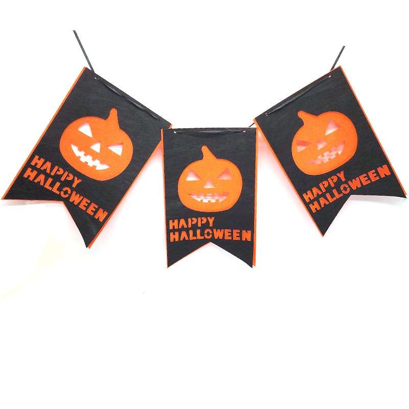 Px Happy Halloween Hanging Décor 3 Pumpkins-Halloween Buntings