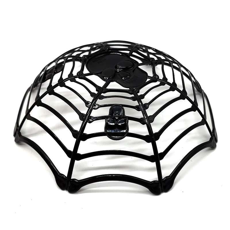Halloween Spider Web Trick or Treat Basket-Halloween Skull Candy Bowl-Black