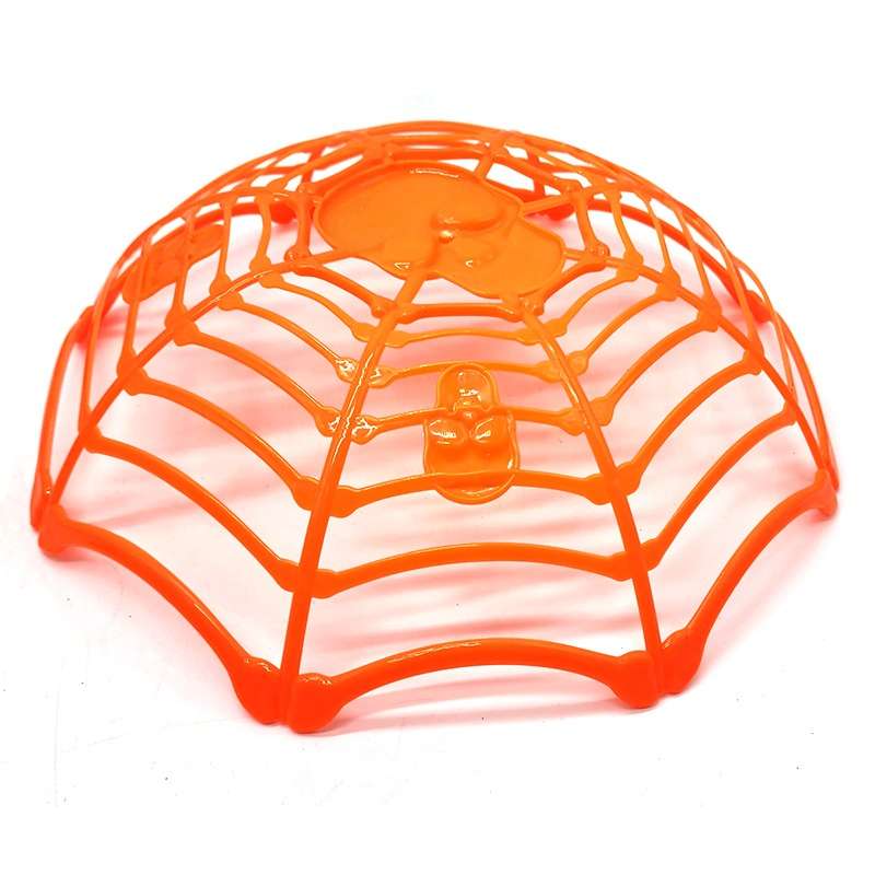 Halloween Spider Web Trick or Treat Basket-Halloween Skull Candy Bowl-Orange