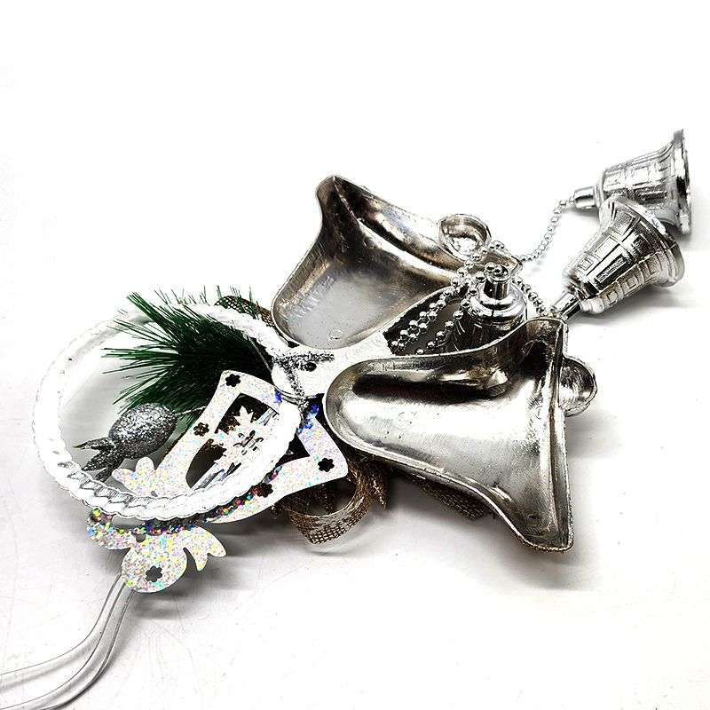 PurpleX Elegant Feature Christmas Tree Bauble 5 Gold &amp; Silver Bells