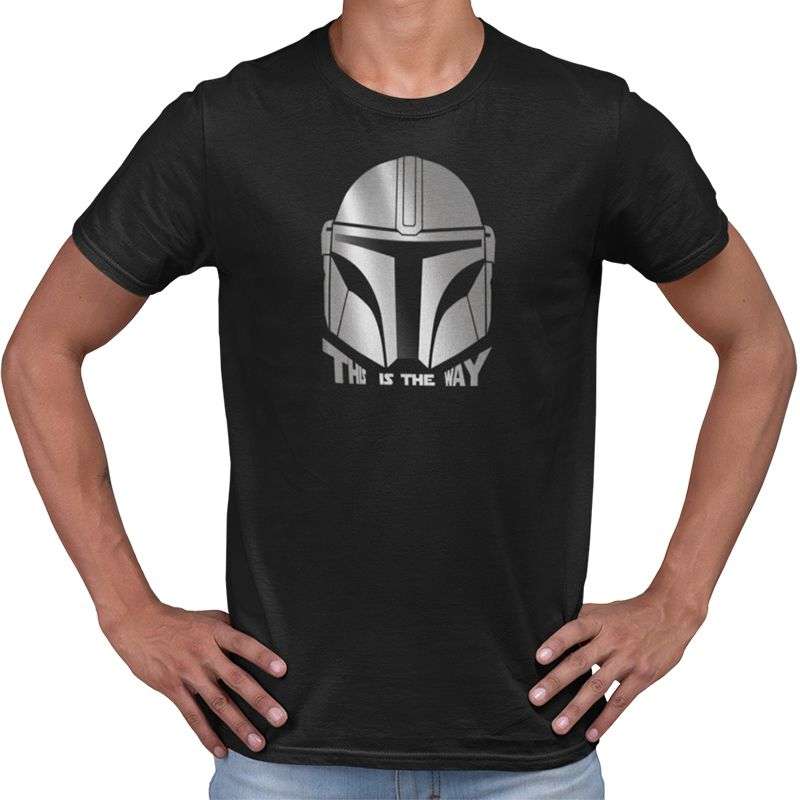 BUFFTEE The Mandalorian This Is The Way T-Shirt Mando Helmet-  Unisex