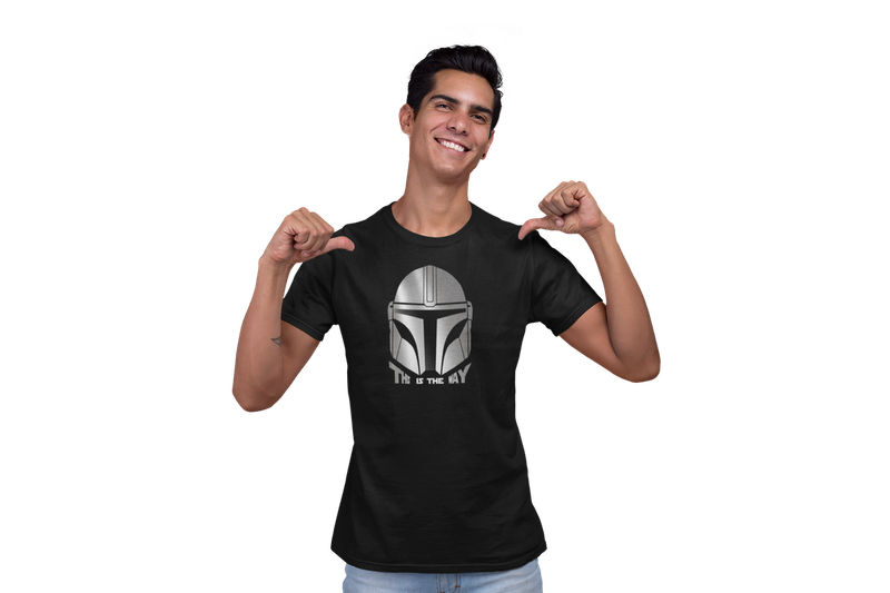 BUFFTEE The Mandalorian This Is The Way T-Shirt Mando Helmet-  Unisex