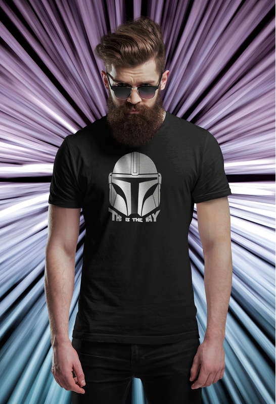 BUFFTEE The Mandalorian This Is The Way T-Shirt Mando Helmet-  Unisex