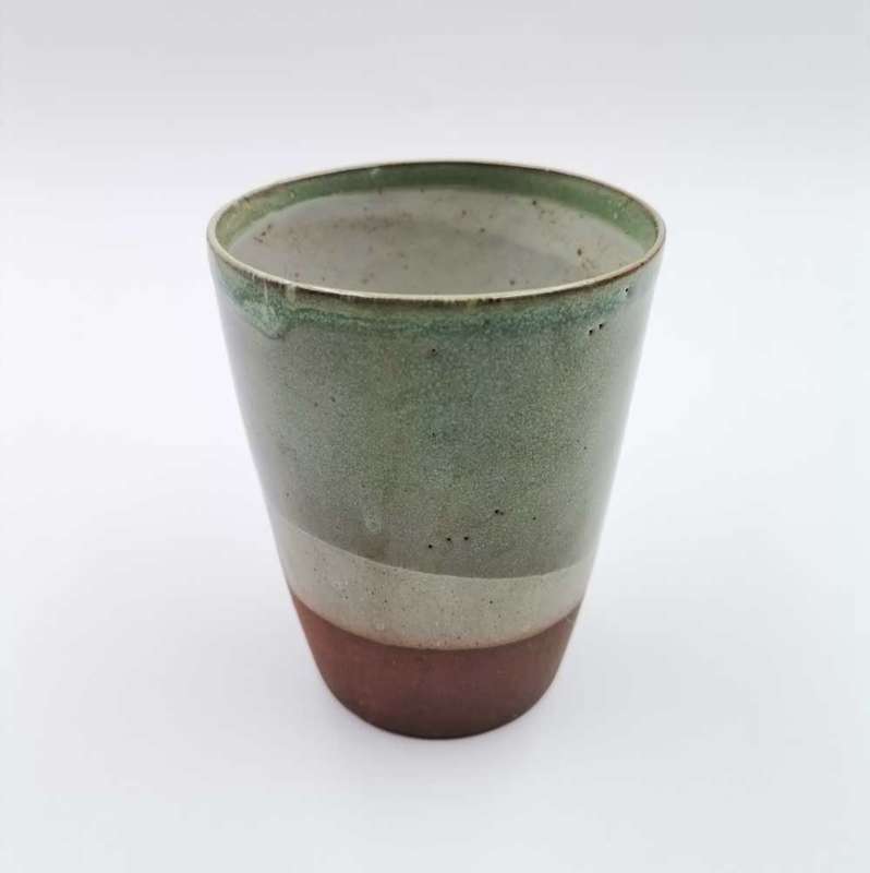 Ceramic mug - brown/green