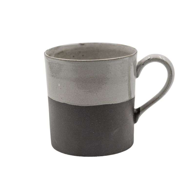 Ceramic mug - black/grey with handle