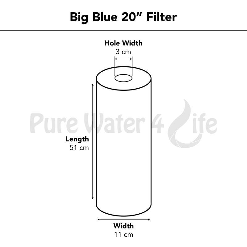 3 Stage Big Blue Water Filtration System With 25W UV Sterilizer, Sediment Filters & GAC Filter