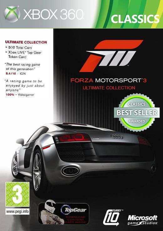 Forza Motorsport 3: Ultimate Collection - Classics (Xbox 360)(Pwned) - Microsoft / Xbox Game