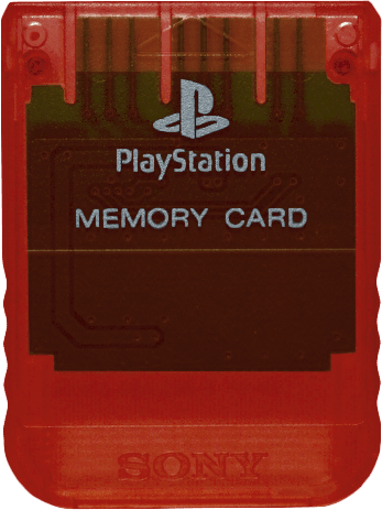 1MB PlayStation / PSX / PSone Memory Card - Cherry Red (PS1)(Pwned) - Sony (SIE / SCE) 20G