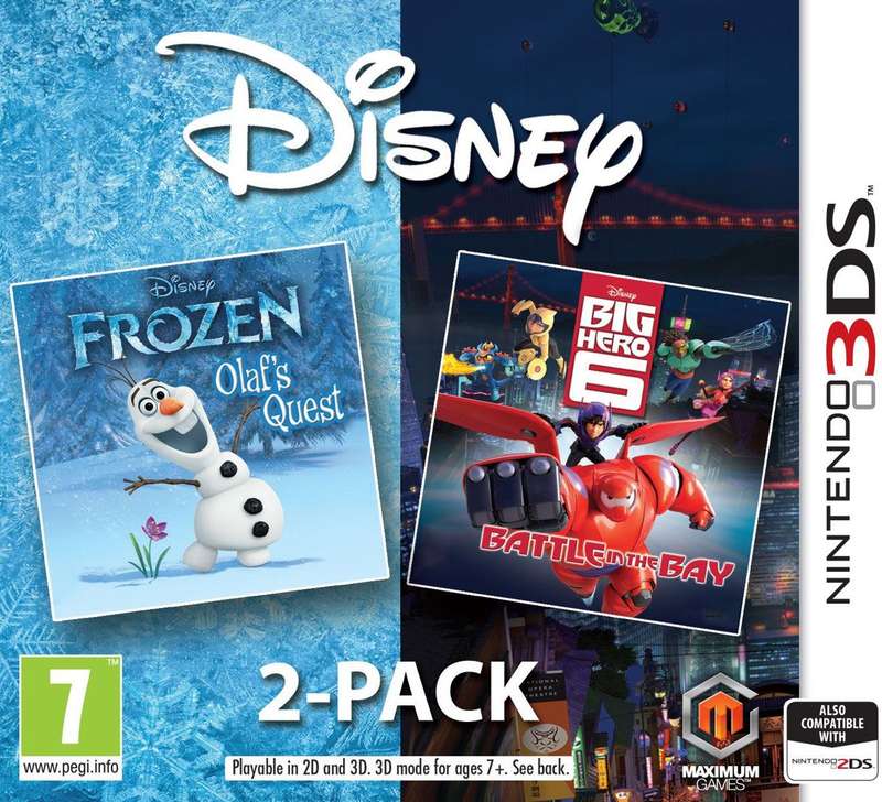 2 in 1: Frozen: Olaf's Quest + Big Hero 6: Battle in the Bay (3DS)(Pwned) - Maximum Games 110G